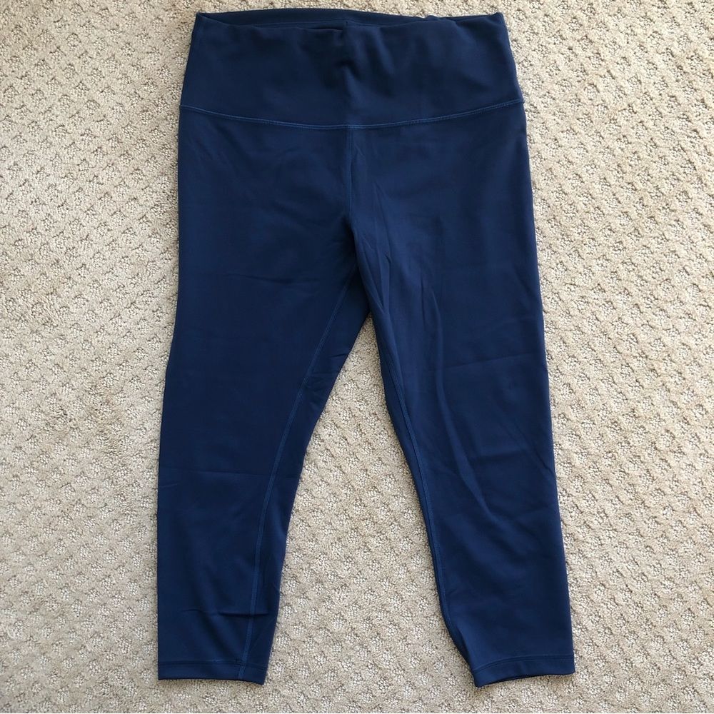 Lululemon Wunder Train High-Rise Crop 23" Size 12 Mineral Blue - Picture 3 of 12